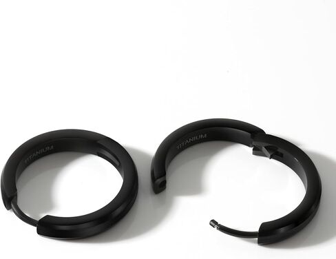 TGNEL Polished Pure Titanium Hoop Earrings for Women Men | Big Simple Plain Titanium Earring Hoops Hypoallergenic for Sensitive Ears in Kuwait