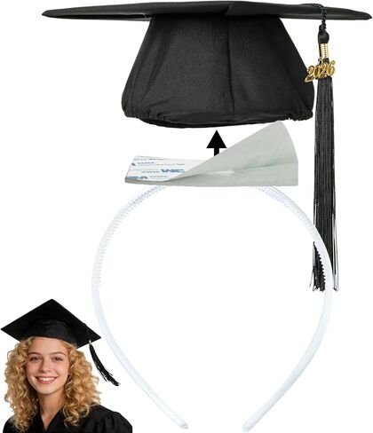 Graduation Cap Headband Insert-Anti-Fall Grad Cap Headband for Curly Hair,Graduation Hat Hair Band Accessories in Kuwait