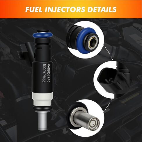 2007-2017 4Pcs Fuel Injectors Compatible for Jeep Compass Patriot 2007-2017, for Chrysler 200 Sebring 2007-2014, for Dodge Avenger Caliber Journey 2007-2015 2.0L 2.4L L4 Replace 04891577AC FJ1058 in Saudi Arabia