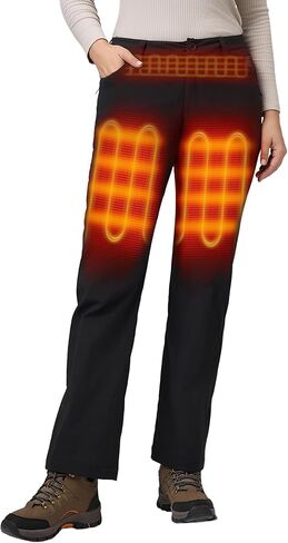 ORORO Women's Casual Heated Pants with USB-C Rechargeable Battery, Fleece Lined Heated Pants Daily Wear in Saudi Arabia