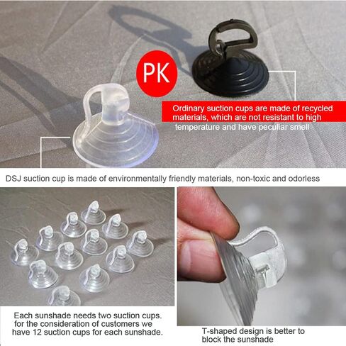 6Pcs Car and SUV Front Windshield Foldable Sunshade, Sunscreen Mat, Silver Cloth (6Pcs All Window) in Kuwait