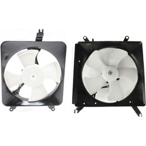 Replacement Radiator and A/C Condenser Cooling Fan Pair fits Honda Accord Wagon 1991-1993 4-Cyl 2.2L in Kuwait