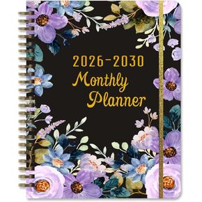 2026-2030 Monthly Planner, 5 Year Calendar Planner, Jan 2026 - Dec 2030, 8.3" x 6", Year Planner with Twin-Wire Binding, Holiday Reference, Notes Pages & Durable Polypropylene Cover in Saudi Arabia
