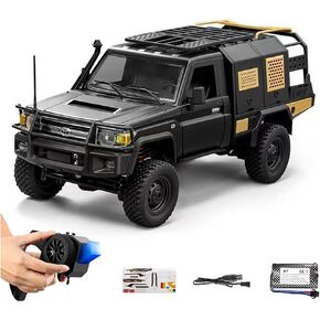 YIKESHU RC Rock Crawler RC Truck 4x4 RC Jeep Off Road 1/18 Scale Remote Control Truck Realistic 3 Speed Proportional Steering 370 Brushed Motor Upgrade Chassis Led Light Hobby Toy for Adult in Saudi Arabia