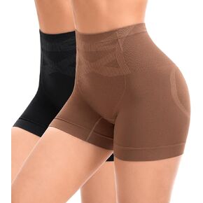 شورت سهل الارتداء تحت الفساتين، تشكيل سلس، سراويل داخلية للتحكم في البطن، ملابس داخلية للنساء، قطعتان in Kuwait