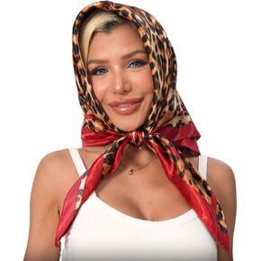 وشاح الرأس للنساء مثل وشاح الحرير وشاح الشعر متعدد الوظائف الديكور حقيبة أوشحة مربعة عصابات 35 بوصة in Kuwait