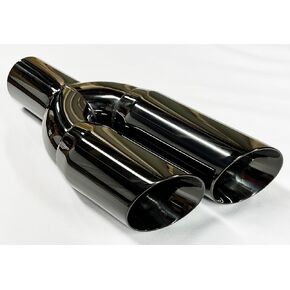 طرف العادم 2.25 مدخل 3.00 مخرج 13.00 WD080-225-BC-SS ثنائي مستدير أسود 304 طرف عادم من الفولاذ المقاوم للصدأ in Kuwait