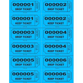 Tacticai 210 Raffle Tickets, Blue, Double Stub, Jumbo Size Ticket for Events, Entry, Class Reward, Fundraiser & Prizes in Kuwait