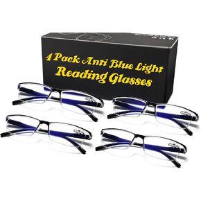 ORANZI Reading Glasses Men, 5 pack Reading Glasses Blue Light Readers Men, Spring Hinge Unbreakable Glasses Anti Eyestrain in Saudi Arabia