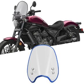 for Rebel1100 REBEL1100T/DCT CMX1100 CM CMX 1100 Motorcycle Adjustable Windshield Fairing Guide Protector air Spoiler Rebel 1100 Motorcycle Accessories (Smoke Gray,White) in Kuwait