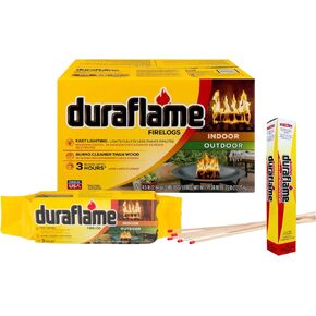Duraflame 4.5 Pound 3 Hour Long Burn Time Indoor Outdoor Quick Light Fire Log for Camping, Firepits, Bonfires, and Fireplaces (18 Pack) in Saudi Arabia