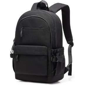 School Bag, Water Resistant School Backpack for Teen Girls Boys, 14 Inch Laptop Backpack for Women Men, Durable Lightweight Bookbag for Middle High School & College, Travel Daypack, Black in Kuwait