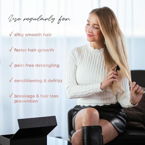 MISEL Professional Boar Bristle Hair Brush for Women and Men | Detangles All Natural Hair Types and Hair Extensions | Reduces Breakage | Great for Wavy and Straight Hair | Salon-Approved | Medium in Saudi Arabia