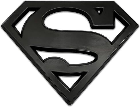 Officially Licensed DC Comics Superman Chrome Color Plastic Superhero Emblem for Cars, Trucks, and All Auto | Universal Fit at 4.1" x 3.1" | Weatherproof in Saudi Arabia