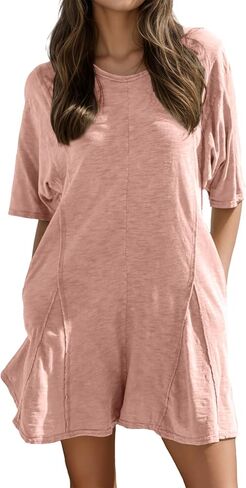 ثوب فضفاض قطني نسائي كاجوال للتمرينات الرياضية واليوجا وسروال قصير وزرة بذلة ملابس 2025 in Kuwait