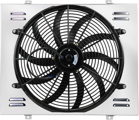 Automotive Replacement Engine Radiators Radiator Shroud Fan with Thermostat Relay Kit For Chevy Nova 1968-1974 El Camino 1975-1987 Pontiac 1968-1981 Aluminum Radiator Fan in Saudi Arabia