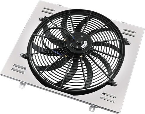 Automotive Replacement Engine Radiators Radiator Shroud Fan with Thermostat Relay Kit For Chevy Nova 1968-1974 El Camino 1975-1987 Pontiac 1968-1981 Aluminum Radiator Fan in Saudi Arabia