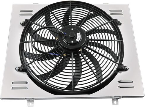 Automotive Replacement Engine Radiators Radiator Shroud Fan with Thermostat Relay Kit For Chevy Nova 1968-1974 El Camino 1975-1987 Pontiac 1968-1981 Aluminum Radiator Fan in Saudi Arabia
