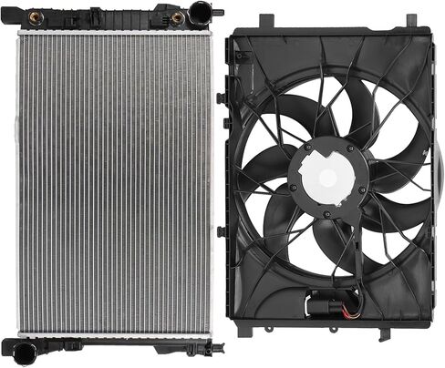 Radiator Cooling Fan Assembly Compatible with 2008-2009 for Mercedes-Benz for C230 2.5L,Radiator Fan Direct Fit Replacement for Engine Cooling Fan & Radiator in Saudi Arabia
