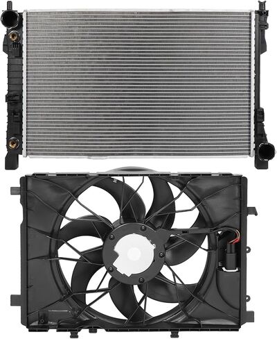 Radiator Cooling Fan Assembly Compatible with 2008-2009 for Mercedes-Benz for C230 2.5L,Radiator Fan Direct Fit Replacement for Engine Cooling Fan & Radiator in Saudi Arabia