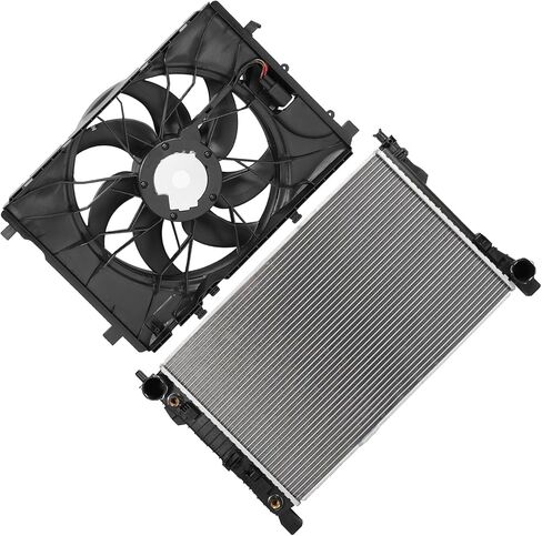 Radiator Cooling Fan Assembly Compatible with 2008-2009 for Mercedes-Benz for C230 2.5L,Radiator Fan Direct Fit Replacement for Engine Cooling Fan & Radiator in Saudi Arabia