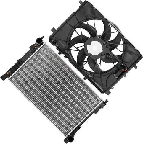 Radiator Cooling Fan Assembly Compatible with 2008-2009 for Mercedes-Benz for C230 2.5L,Radiator Fan Direct Fit Replacement for Engine Cooling Fan & Radiator in Saudi Arabia
