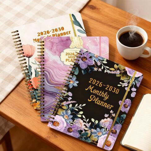 2026-2030 Monthly Planner, 5 Year Calendar Planner, Jan 2026 - Dec 2030, 8.3" x 6", Year Planner with Twin-Wire Binding, Holiday Reference, Notes Pages & Durable Polypropylene Cover in Saudi Arabia