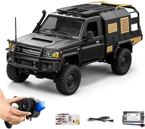YIKESHU RC Rock Crawler RC Truck 4x4 RC Jeep Off Road 1/18 Scale Remote Control Truck Realistic 3 Speed Proportional Steering 370 Brushed Motor Upgrade Chassis Led Light Hobby Toy for Adult in Saudi Arabia