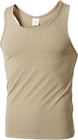 Mens Dry Fit Breathable Muscle Workout Tank Tops Athletic Training Gym Sleeveless T-Shirt in Saudi Arabia