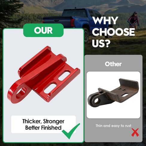 2PCS Heavy Duty Front Tow Hooks for Tacoma 2024-2026/4Runner 2025-2026, Car Tow Hooks,Red Powder Coated Alloy Steel Towing & Recovery Point Kit, Direct Replacement for Bumper Red in Kuwait