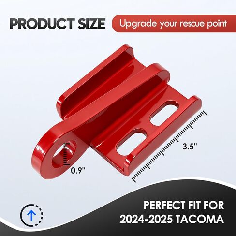 2PCS Heavy Duty Front Tow Hooks for Tacoma 2024-2026/4Runner 2025-2026, Car Tow Hooks,Red Powder Coated Alloy Steel Towing & Recovery Point Kit, Direct Replacement for Bumper Red in Kuwait