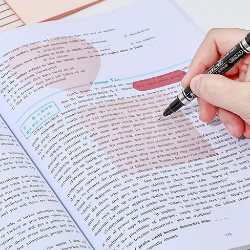 850 ورقة ملاحظات لاصقة شفافة، ملاحظات لاصقة شفافة مقاس 3 × 3 بوصة مع قلم تحديد للكتاب المقدس، علامات تبويب توضيحية ذاتية اللصق مقاومة للماء، وسادات ملاحظات متدرجة الألوان لمكتب المدرسة (أحمر) in Kuwait