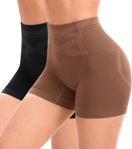 شورت سهل الارتداء تحت الفساتين، تشكيل سلس، سراويل داخلية للتحكم في البطن، ملابس داخلية للنساء، قطعتان in Kuwait