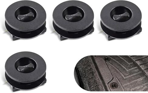 4 قطع مشابك تثبيت سجاد السيارة، مشابك سجادة أرضية مضادة للانزلاق، مثبتات سجاد السيارات، مشابك تثبيت سجادة متينة عالمية لمعظم السيارات (أسود) in Kuwait