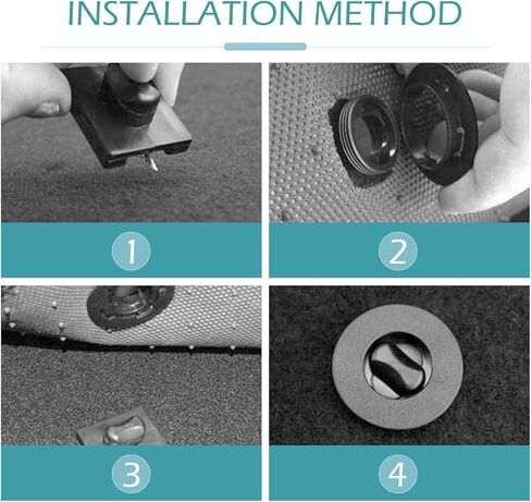 4 قطع مشابك تثبيت سجاد السيارة، مشابك سجادة أرضية مضادة للانزلاق، مثبتات سجاد السيارات، مشابك تثبيت سجادة متينة عالمية لمعظم السيارات (أسود) in Kuwait