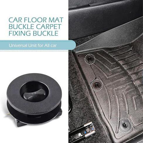 4 قطع مشابك تثبيت سجاد السيارة، مشابك سجادة أرضية مضادة للانزلاق، مثبتات سجاد السيارات، مشابك تثبيت سجادة متينة عالمية لمعظم السيارات (أسود) in Kuwait