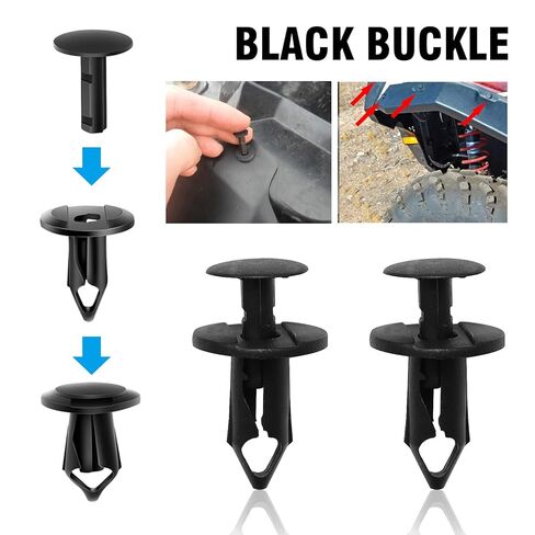 100pcs 8mm ATV UTV Body Fastener Rivets Push Pin Plastic Fender Clips Body Rivets Replacement for Honda Rancher Foreman Rubicon Rincon TRX680 TRX650 in Saudi Arabia