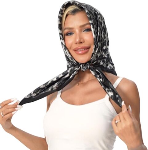 Head Scarf for Women Like Silk Scarf Hair Scarf Multifunctional Decoration Bag Square Scarves Bandanas 35 Inches in Saudi Arabia