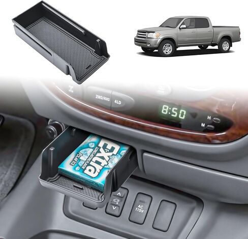RUNROAD Center Console Organizer Tray Compatible with 2000-2006 Toyota Tundra / 2001-2007 Sequoia Accessories, Armrest Storage Drawer Tray for Tundra Sequoia Holder OEM 74102-0C010-E0 Replacement in Saudi Arabia