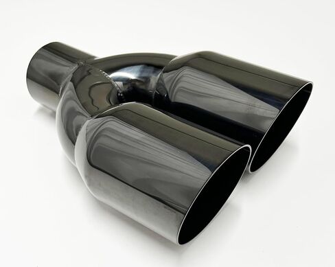 طرف عادم رباعي الطراز 3.00 مدخل مزدوج 3.50 منافذ 10.00 W350010-300-BC-SS جدار واحد من الكروم الأسود المائل 304 طرف عادم Wesdon من الفولاذ المقاوم للصدأ in Saudi Arabia