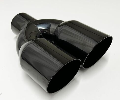 طرف عادم رباعي الطراز 3.00 مدخل مزدوج 3.50 منافذ 10.00 W350010-300-BC-SS جدار واحد من الكروم الأسود المائل 304 طرف عادم Wesdon من الفولاذ المقاوم للصدأ in Saudi Arabia