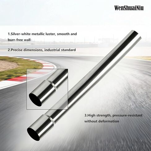 Universal 5 Inch 304 Stainless Steel Straight Exhaust Pipe, 47 Inch Length, 0.048 Inch Thickness -2PCS in Saudi Arabia