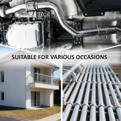 Universal 5 Inch 304 Stainless Steel Straight Exhaust Pipe, 47 Inch Length, 0.048 Inch Thickness -2PCS in Saudi Arabia