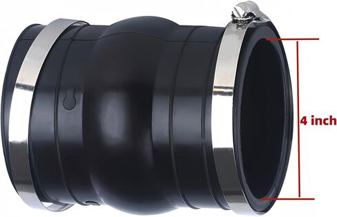3863450 4" Exhaust Bellows Hose Upper Lower Rubber Couplers compatible with Volvo Penta 3852741 3.0L 4.3L 5.7L and OMC Cobra 4 Cyl V6 V8 Boat Engines compatible for Sierra 18-2780 in Saudi Arabia