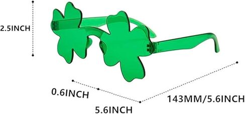 MYSXN 2PCS St. Patrick's Day Shamrock Sunglasses,Plastic Four Leaf Shamrock Sunglasses for St Patricks Day Accessories in Kuwait