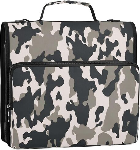 حافظة سحاب مموهة مقاومة للماء مع حزام كتف، حافظة صياد ثلاثية الحلقات بتصميم مسطح ومقصورات متعددة للمدرسة والمكتب، للبالغين والأطفال in Kuwait