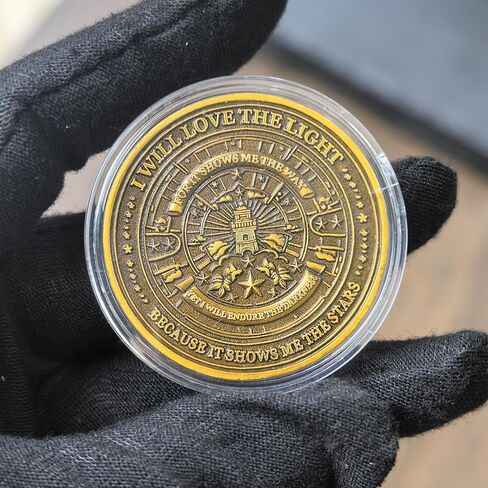 Lighthouse Sobriety Chip - 'Love The Light' Medallion for Guidance and Inspiration - AA Medallion Recovery Gift with Coin Capsule in Kuwait