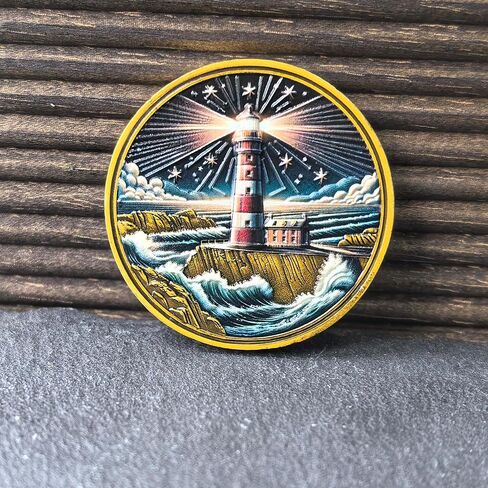 Lighthouse Sobriety Chip - 'Love The Light' Medallion for Guidance and Inspiration - AA Medallion Recovery Gift with Coin Capsule in Kuwait