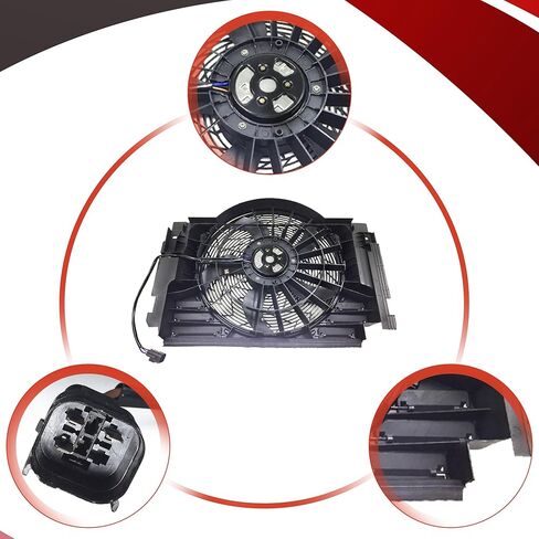 مروحة تبريد مكثف للمشعاع من PartsFlow لـ 2000 2006 BMW X5 64546921381 621-213 in Saudi Arabia