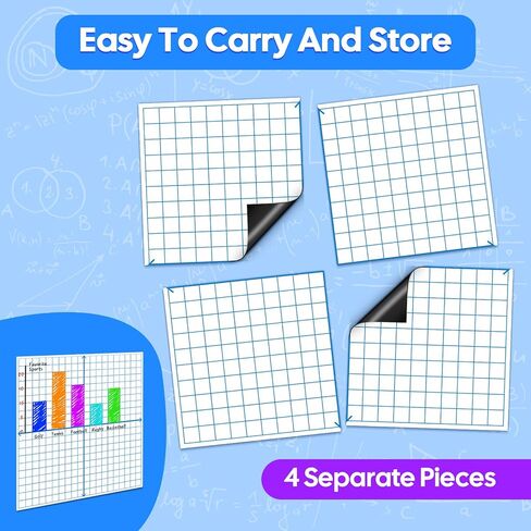 ورق شبكي إحداثي مغناطيسي عملاق XY، مسح جاف، لوحة رسم بياني كبيرة للسبورة البيضاء، الرياضيات الابتدائية المتوسطة والثانوية، أدوات التلاعب، أساسيات المعلم، الفصول الدراسية التي يجب أن تمتلكها اللوازم in Kuwait